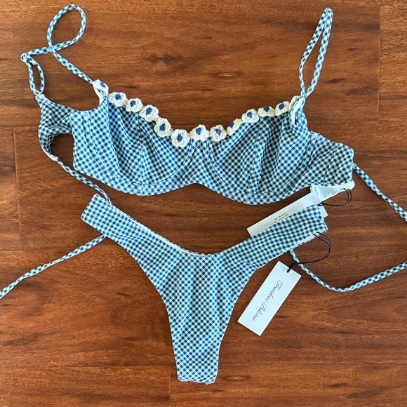 Frankie's Bikinis Other - Frankie's Bikinis NWT Blue and White Gingham Bikini